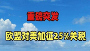 欧盟对美加征关税,全面反制，贸易战升级